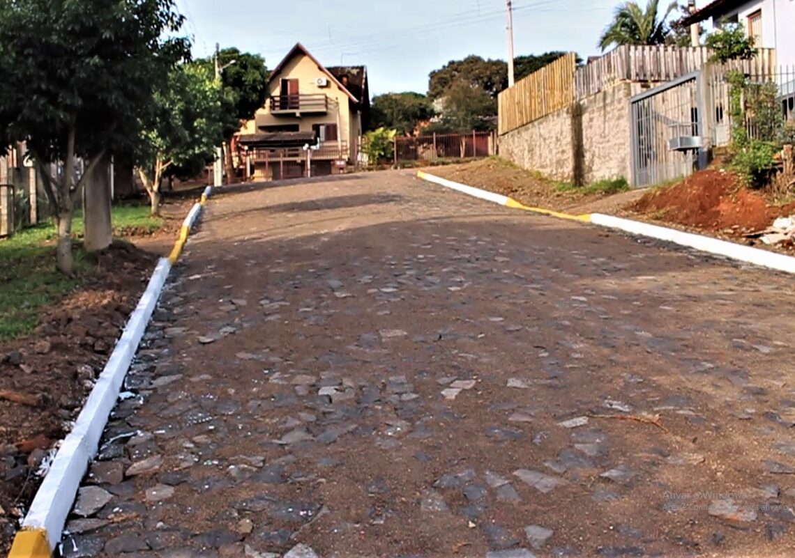 Rua da Ladeira, no bairro Alexandria, foi último investimento concluído no município, em junho.
Foto: Divulgação