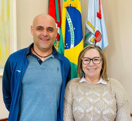 Preto se reuniu na semana passada com a prefeita Sirlei Silveira
Foto: Cris Vargas/Prefeitura de Taquara