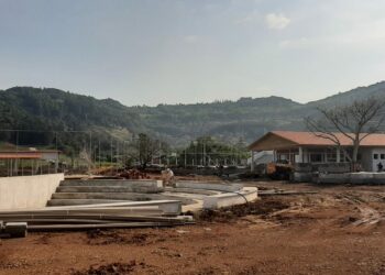 Obra do Parcão está em andamento (Foto: Denise Porto)