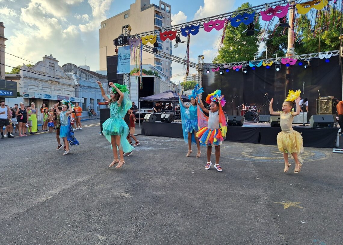 Bloco Infantil de Taquara se apresentou para o público Foto: Ruan Nascimento/Prefeitura de Taquara